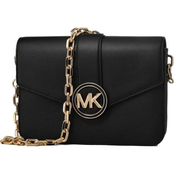 New Michael Kors Carmen Medium Convertible Shoulder Bag Black - Picture 2 of 8
